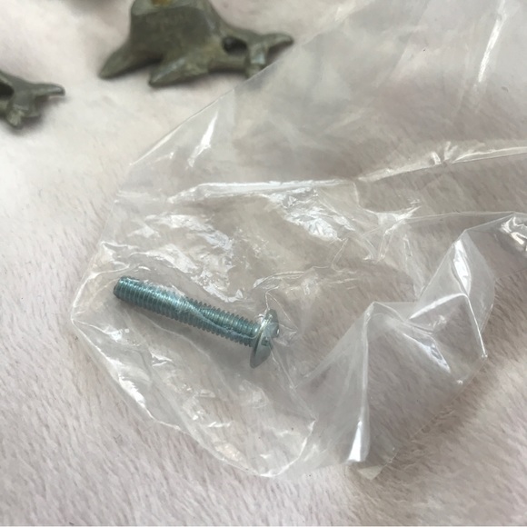 Anne at Home set of 6 dolphin family cabinet drawer knobs pulls natural pewter - Picture 4 of 5